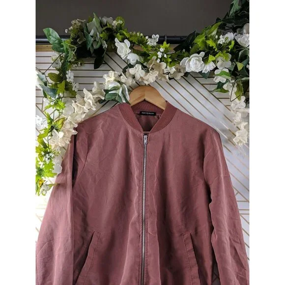 American Apparel Women's Zip Up Jacket Orange Size Large READ - Picture 2 of 8